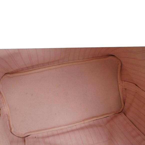 LOUIS VUITTON  Neverfull MM Damier Azur Tote Shoulder Bag Rose Ballerine - Picture 11 of 14